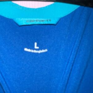 Carhartt Royal Blue n a turquoise Top with Teal Accents Scrub Set